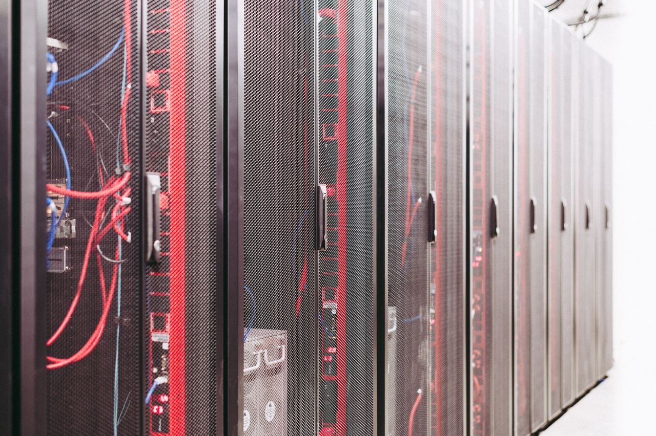 System with various wires managing access to centralized resource of server in data center